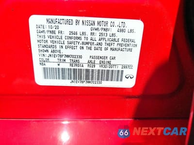 Zdjęcie 12 z 12 samochodu: 2021 INFINITI Q50 LUXE VIN:JN1EV7BP7MM702330 - miniatura