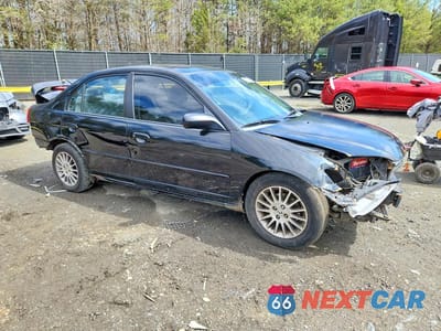 Czwarte zdjęcie samochodu z boku: 2005 HONDA CIVIC LX VIN:2HGES16545H558866 - miniatura