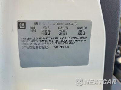 Zdjęcie 12 z 12 samochodu: 2006 PONTIAC GRAND PRIX GXP VIN:2G2WC55C761309385 - miniatura