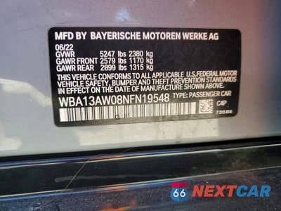 Zdjęcie 13 z 14 samochodu: 2022 BMW M440XI GRAN COUPE VIN:WBA13AW08NFN19548 - miniatura