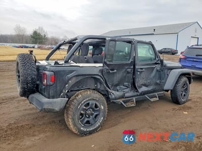 Trzecie zdjęcie samochodu z tyłu: 2023 JEEP WRANGLER SPORT VIN:1C4HJXDG4PW625590 - miniatura