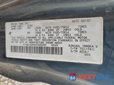 Zdjęcie 12 z 12 samochodu: 1997 TOYOTA TACOMA BASE VIN:4TANL42N4VZ326055 - miniatura