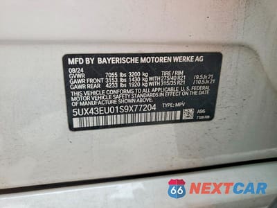 Zdjęcie 13 z 13 samochodu: 2025 BMW X5 XDRIVE50E VIN:5UX43EU01S9X77204 - miniatura