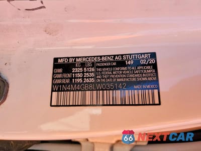 Zdjęcie 13 z 13 samochodu: 2020 MERCEDES-BENZ GLB 250 VIN:W1N4M4GB8LW035142 - miniatura