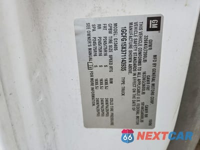 Zdjęcie 13 z 14 samochodu: 2007 CHEVROLET EXPRESS 1500 UTILITY / SERVICE VAN VIN:1GCFG15X371143935 - miniatura