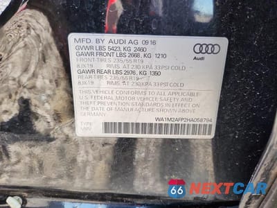Zdjęcie 13 z 13 samochodu: 2017 AUDI Q5 PREMIUM PLUS VIN:WA1M2AFP2HA058794 - miniatura