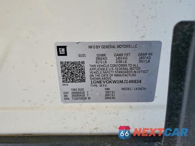 Zdjęcie 14 z 14 samochodu: 2021 CHEVROLET TRAVERSE LT VIN:1GNEVGKW1MJ149834 - miniatura