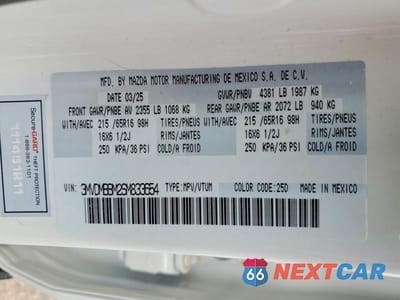 Zdjęcie 12 z 12 samochodu: 2025 MAZDA CX-30 SELECT VIN:3MVDMBBM2SM833654 - miniatura