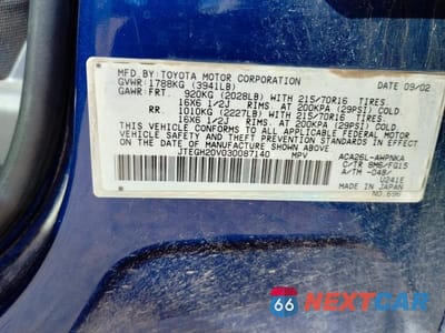 Zdjęcie 10 z 10 samochodu: 2003 TOYOTA RAV4 BASE VIN:JTEGH20V030087140 - miniatura