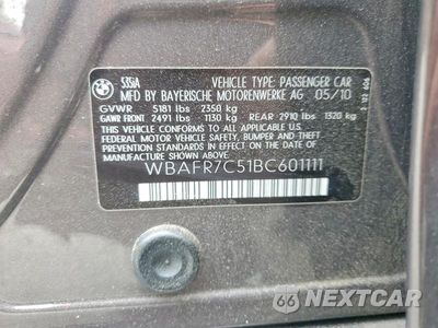 Zdjęcie 12 z 12 samochodu: 2011 BMW 535 I VIN:WBAFR7C51BC601111 - miniatura