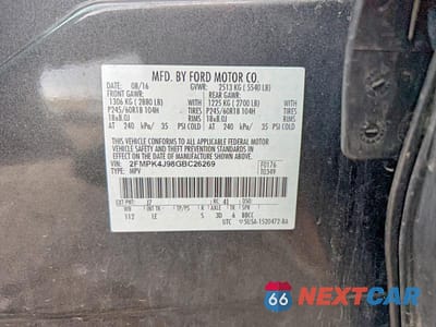 Zdjęcie 10 z 10 samochodu: 2016 FORD EDGE SEL VIN:2FMPK4J98GBC26269 - miniatura