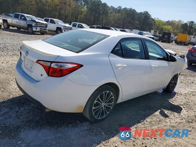 Trzecie zdjęcie samochodu z tyłu: 2016 TOYOTA COROLLA S PLUS VIN:2T1BURHE4GC697299 - miniatura