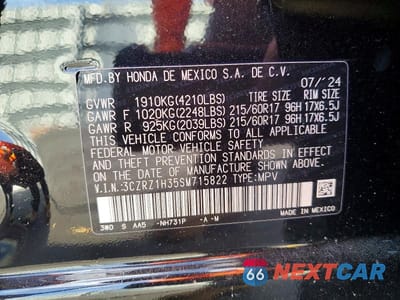 Zdjęcie 13 z 13 samochodu: 2025 HONDA HR-V LX VIN:3CZRZ1H35SM715822 - miniatura