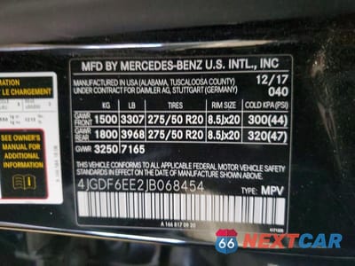 Zdjęcie 12 z 12 samochodu: 2018 MERCEDES-BENZ GLS 450 4MATIC VIN:4JGDF6EE2JB068454 - miniatura