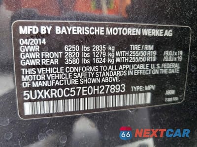 Zdjęcie 13 z 13 samochodu: 2014 BMW X5 XDRIVE35I VIN:5UXKR0C57E0H27893 - miniatura