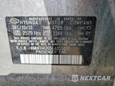 Zdjęcie 12 z 12 samochodu: 2014 HYUNDAI AZERA LIMITED VIN:KMHFH4JG5EA355832 - miniatura