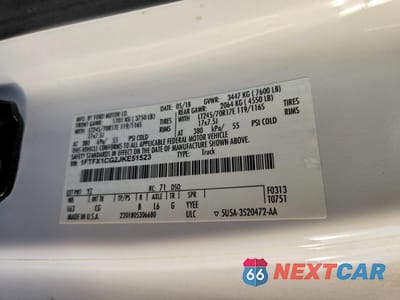 Zdjęcie 12 z 12 samochodu: 2018 FORD F150 SUPER CAB VIN:1FTFX1CG2JKE51523 - miniatura