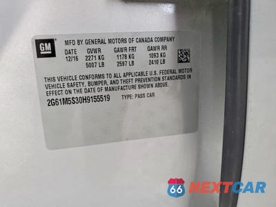 Zdjęcie 13 z 14 samochodu: 2017 CADILLAC XTS LUXURY VIN:2G61M5S30H9155519 - miniatura