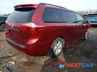 Trzecie zdjęcie samochodu z tyłu: 2020 TOYOTA SIENNA LE 8-PASSENGER VIN:5TDKZ3DC1LS043252 - miniatura
