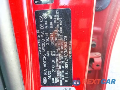 Zdjęcie 12 z 12 samochodu: 2021 KIA FORTE LXS VIN:3KPF24AD9ME363729 - miniatura