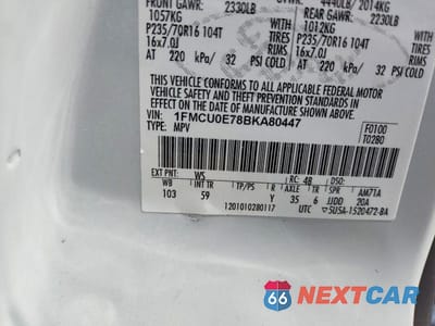 Zdjęcie 13 z 13 samochodu: 2011 FORD ESCAPE LIMITED VIN:1FMCU0E78BKA80447 - miniatura
