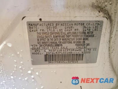 Zdjęcie 13 z 13 samochodu: 2020 NISSAN KICKS S VIN:3N1CP5BV2LL509015 - miniatura