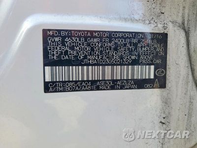 Zdjęcie 12 z 12 samochodu: 2016 LEXUS IS 200T VIN:JTHBA1D23G5021329 - miniatura