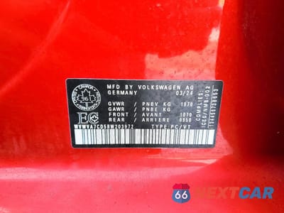 Zdjęcie 12 z 12 samochodu: 2024 VOLKSWAGEN GTI AUTOBAHN VIN:WVWVA7CD5RW203972 - miniatura