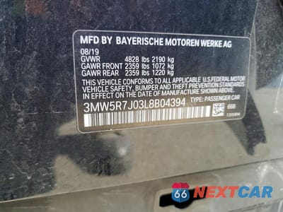 Zdjęcie 13 z 13 samochodu: 2020 BMW 330XI VIN:3MW5R7J03L8B04394 - miniatura