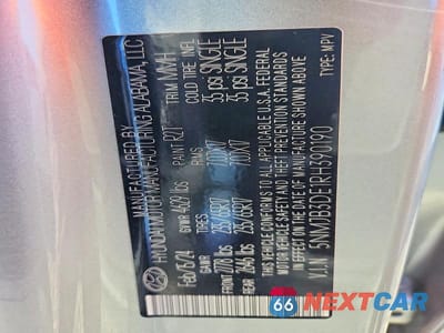 Zdjęcie 13 z 13 samochodu: 2024 HYUNDAI TUCSON SEL VIN:5NMJB3DE1RH390190 - miniatura