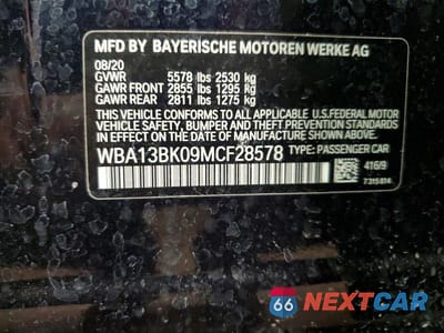 Zdjęcie 13 z 13 samochodu: 2021 BMW M550XI VIN:WBA13BK09MCF28578 - miniatura