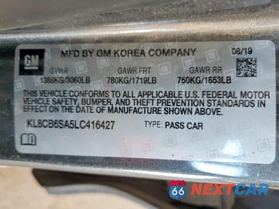 Zdjęcie 12 z 12 samochodu: 2020 CHEVROLET SPARK LS VIN:KL8CB6SA5LC416427 - miniatura