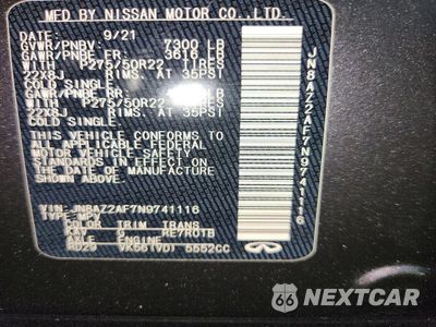 Zdjęcie 14 z 14 samochodu: 2022 INFINITI QX80 PREMIUM SELECT VIN:JN8AZ2AF7N9741116 - miniatura