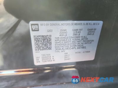 Zdjęcie 13 z 13 samochodu: 2023 GMC TERRAIN SLT VIN:3GKALVEG4PL167591 - miniatura