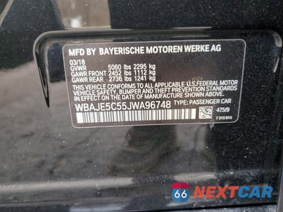 Zdjęcie 12 z 12 samochodu: 2018 BMW 540 I VIN:WBAJE5C55JWA96748 - miniatura