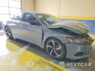 Czwarte zdjęcie samochodu z boku: 2021 HONDA ACCORD SPORT VIN:1HGCV1F31MA068783 - miniatura