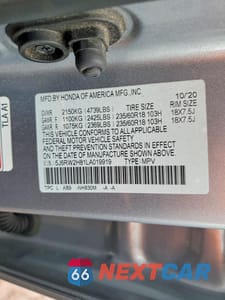 Zdjęcie 13 z 13 samochodu: 2020 HONDA CR-V EXL VIN:5J6RW2H81LA019919 - miniatura