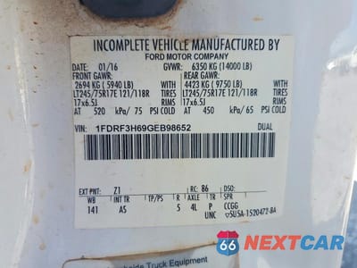 Zdjęcie 12 z 12 samochodu: 2016 FORD F350 SUPER DUTY DUMP TRUCK VIN:1FDRF3H69GEB98652 - miniatura