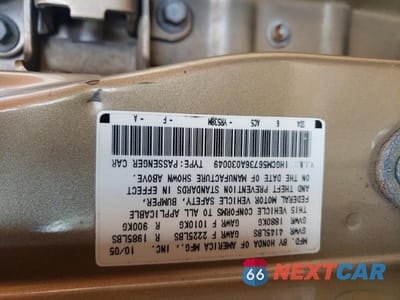 Zdjęcie 12 z 12 samochodu: 2006 HONDA ACCORD EX VIN:1HGCM56736A030049 - miniatura