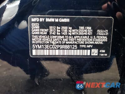 Zdjęcie 12 z 12 samochodu: 2023 BMW X3 M VIN:5YM13EC02P9R88125 - miniatura