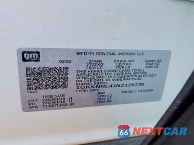Zdjęcie 12 z 12 samochodu: 2022 GMC ACADIA SLE VIN:1GKKNRL41NZ129739 - miniatura