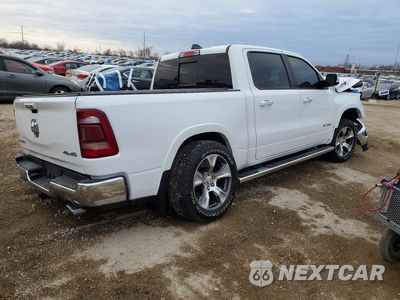 Trzecie zdjęcie samochodu z tyłu: 2021 RAM TRUCKS 1500 LARAMIE VIN:1C6SRFJT4MN635832 - miniatura