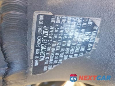 Zdjęcie 9 z 9 samochodu: 2016 KAWASAKI ZX636 E VIN:JKBZXJE12GA020724 - miniatura