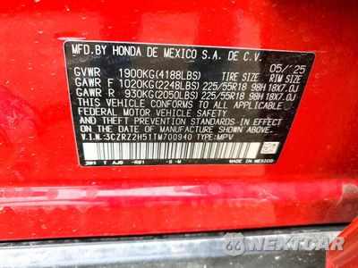 Zdjęcie 12 z 12 samochodu: 2026 HONDA HR-V VIN:3CZRZ2H51TM700940 - miniatura