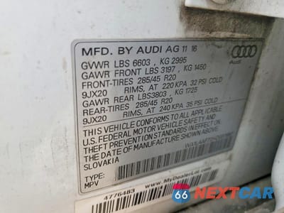 Zdjęcie 13 z 13 samochodu: 2017 AUDI Q7 PREMIUM PLUS VIN:WA1LAAF72HD037697 - miniatura