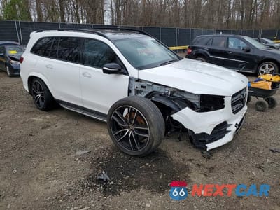 Czwarte zdjęcie samochodu z boku: 2021 MERCEDES-BENZ GLS 580 4MATIC VIN:4JGFF8GE7MA479571 - miniatura