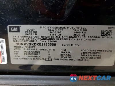 Zdjęcie 13 z 13 samochodu: 2014 CHEVROLET TRAVERSE LT VIN:1GNKVGKDXEJ186660 - miniatura