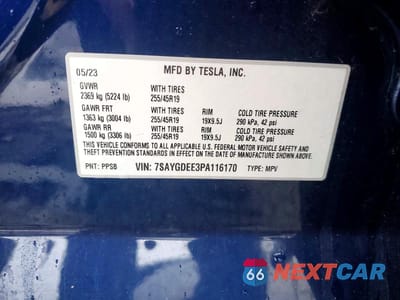 Zdjęcie 12 z 12 samochodu: 2023 TESLA MODEL Y VIN:7SAYGDEE3PA116170 - miniatura