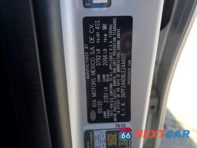 Zdjęcie 12 z 12 samochodu: 2020 KIA FORTE LXS VIN:3KPF24AD8LE244407 - miniatura
