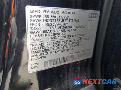 Zdjęcie 13 z 13 samochodu: 2021 AUDI SQ8 PREMIUM PLUS VIN:WA1AWBF14MD004074 - miniatura